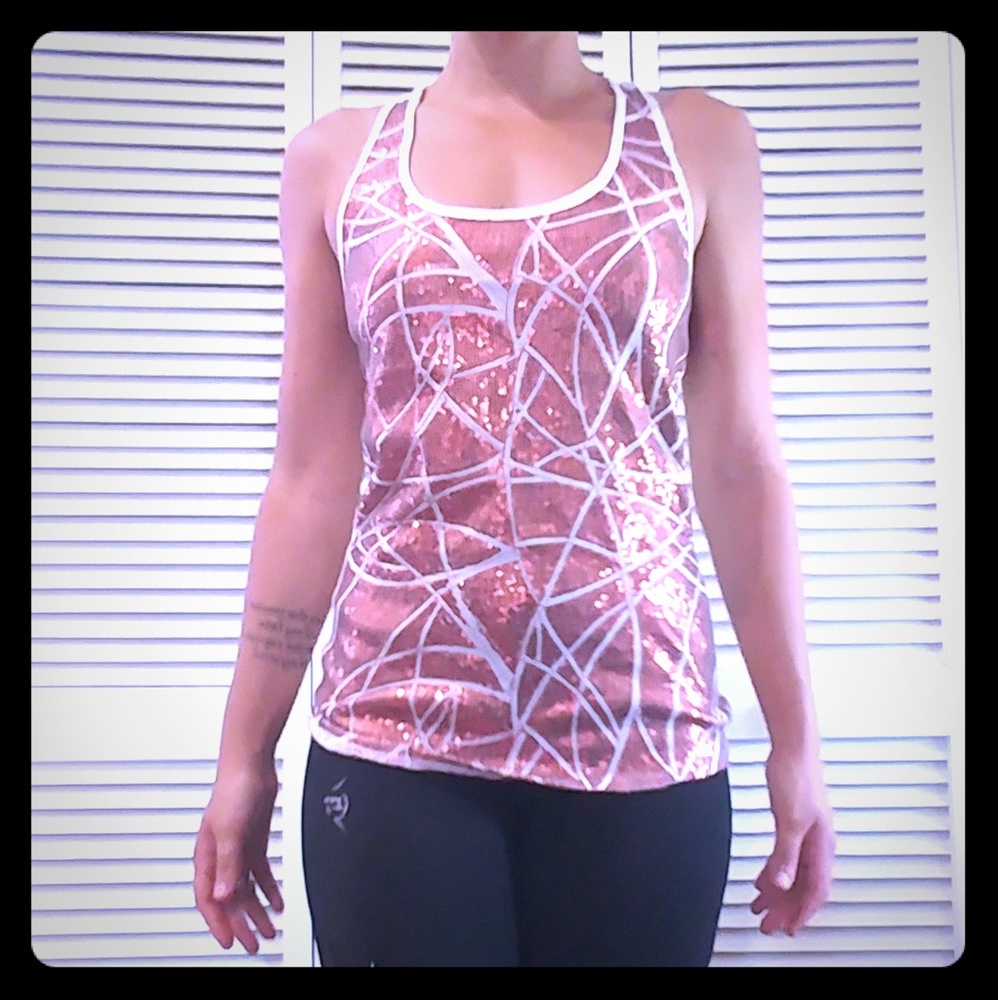 Sequined tank top